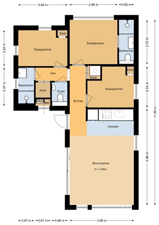 Floorplan - Zeedijk 24-944, 4504 PN Nieuwvliet